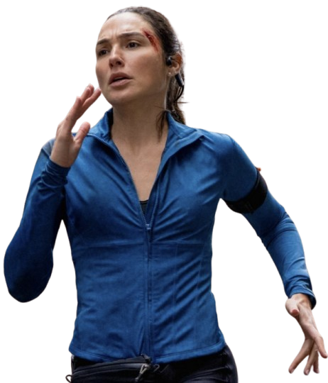 Gal Gadot The Runner 2026 Blue Jacket - Image 5